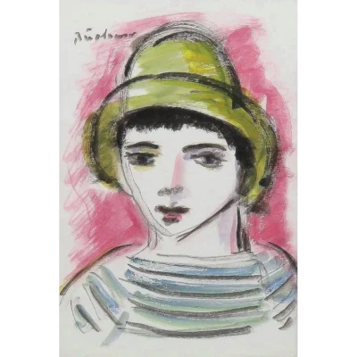 Carl Buchner painting of a boy's face