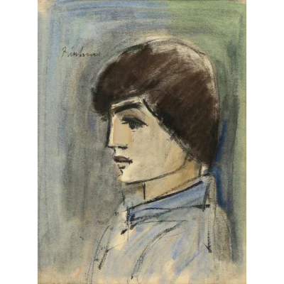 Carl Buchner painting of a portrait