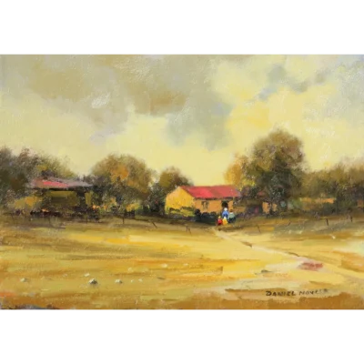 Daniel Novela painting of a landscape