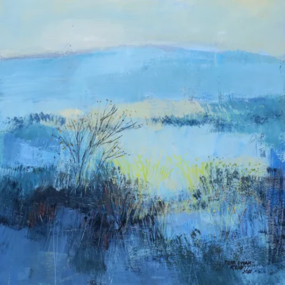 Fiona Ewan Rowett painting of an evening veld