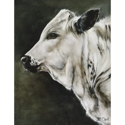 JJ Clark painting of a calf
