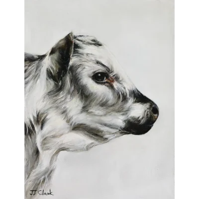 JJ Clark painting of a bull