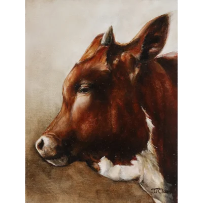 JJ Clark painting of a cow