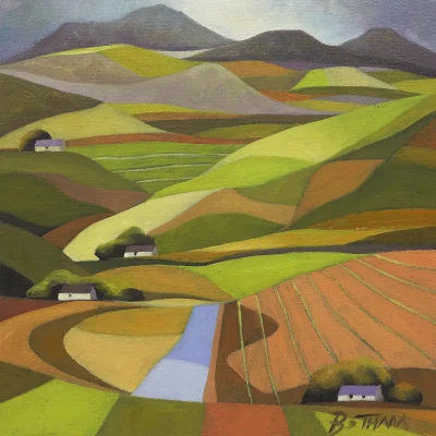 John Botham painting of a landscape