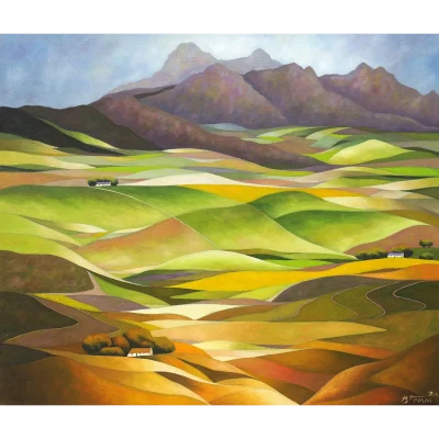 John Botham painting of a landscape