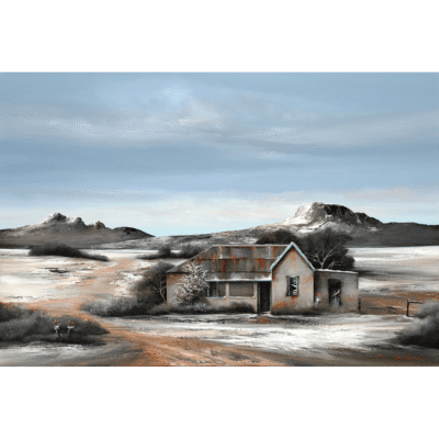 Rick Becker painting of a Karoo winter landscape
