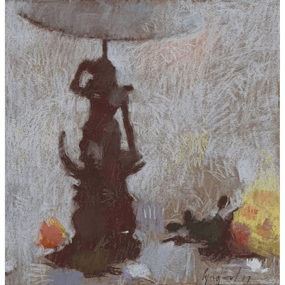 Ryno Swart painting of a Victorian lamp