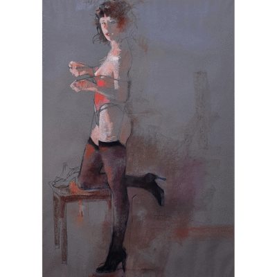 Ryno Swart painting of a half nude lady