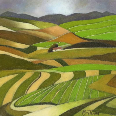 John Botham painting of a landscape