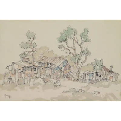 Gregoire Boonzaier painting of a rural area