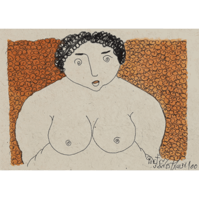 Pieter van der Westhuizen painting of a nude woman