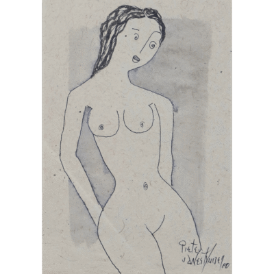Pieter van der Westhuizen painting of a nude woman