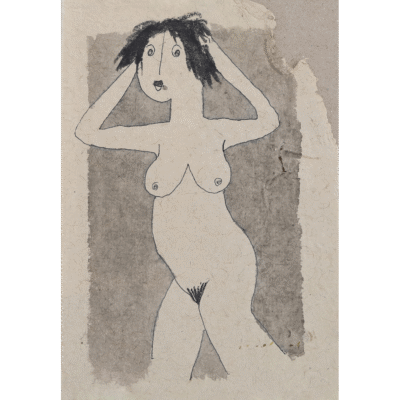 Pieter van der Westhuizen painting of a nude woman