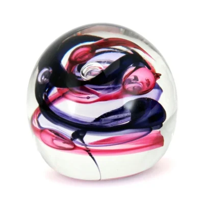 David Reade hand blown glass paperweight