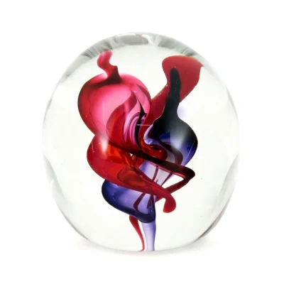 David Reade hand blown glass paperweight