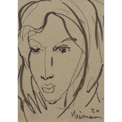Hennie Niemann painting of a portrait of a woman