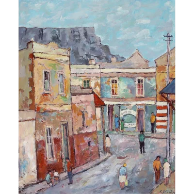 Kenneth Baker painting of District Six Cape Town