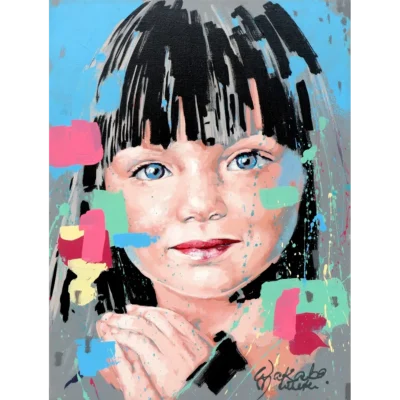 Wakaba Mutheki painting of a girl