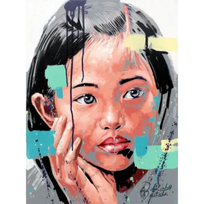 Wakaba Mutheki painting of a girl