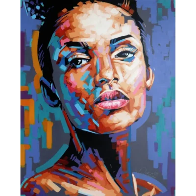 Wakaba Mutheki painting of a woman's portrait