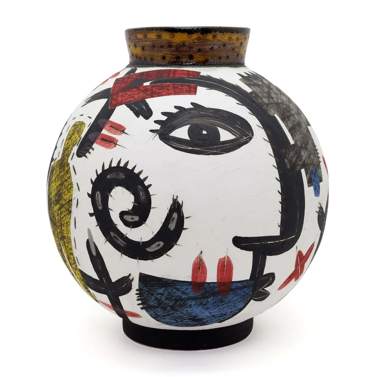 Round Abstract Vessel - Charmaine Haines - Robertson Art Gallery