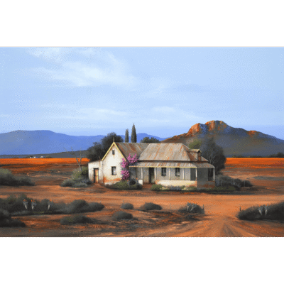 Rick Becker painting of a landscape in the Karoo