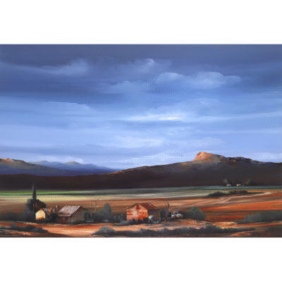 Rick Becker painting of a landscape in the Karoo