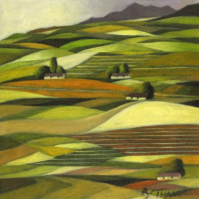 John Botham painting of a landscape
