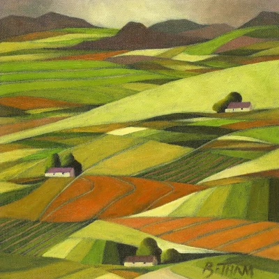 John Botham painting of a landscape
