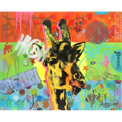 Ann Gadd painting of a giraffe