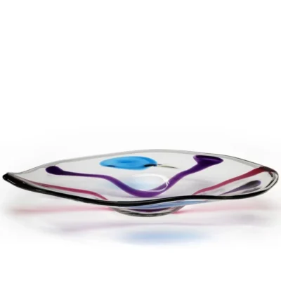David Reade handblown glass platter
