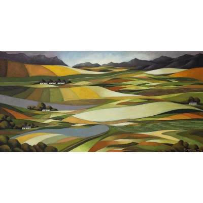 John Botham painting of a landscape