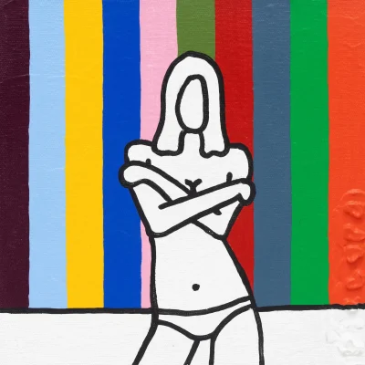 Richard Scott painting of a semi-nude girl