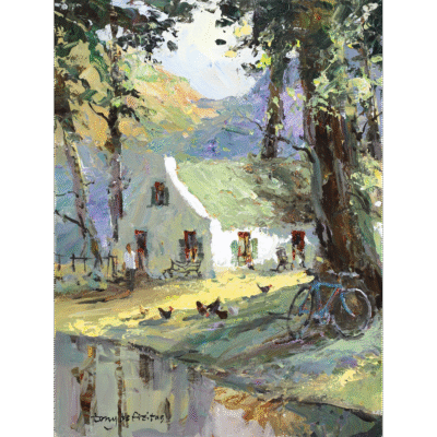 Tony de Freitas painting of a farmhouse