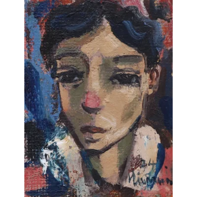 Hennie Niemann painting of a clown