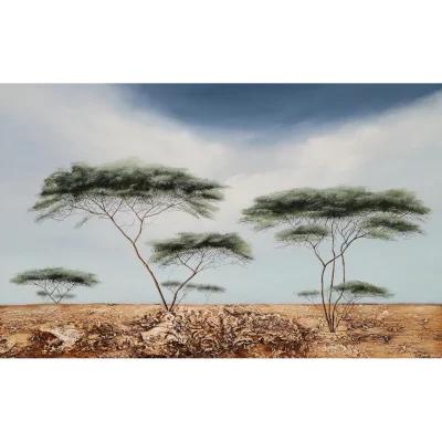 Mia Brand painting of Karoo trees