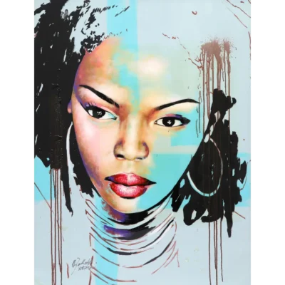 Wakaba Mutheki painting of Lauren Hill portrait