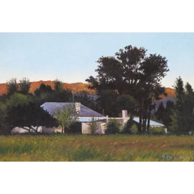 Arend Louw painting of a rural farm landscape