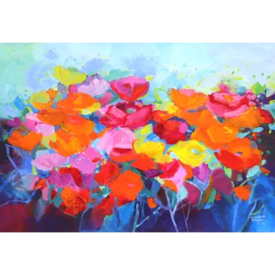 Fiona Ewan Rowett painting of flowers