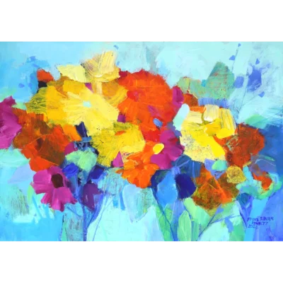 Fiona Ewan Rowett painting of flowers