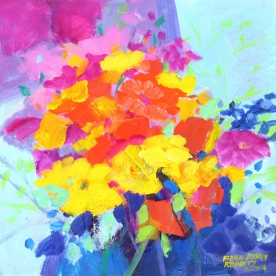 Fiona Ewan Rowett painting of flowers
