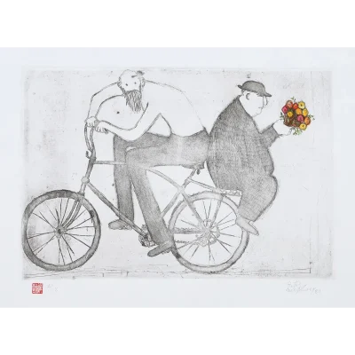 Pieter van der Westhuizen etching