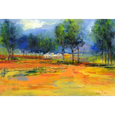 Derric van Rensburg painting of a landscape