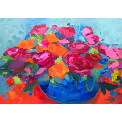 Fiona Ewan Rowett painting of flowers