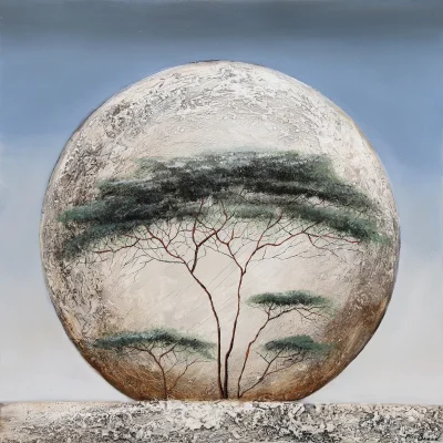 Mia Brand painting of an African Moonscape