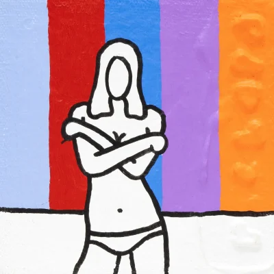 Richard Scott painting of semi-nude girls
