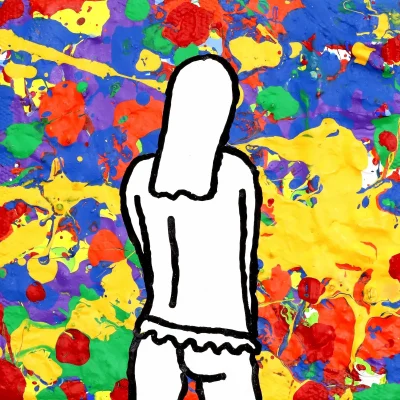 Richard Scott painting of a semi-nude girl