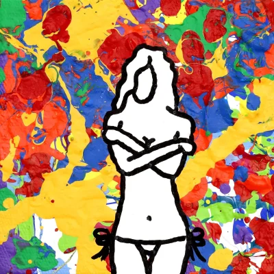 Richard Scott painting of a semi-nude girl