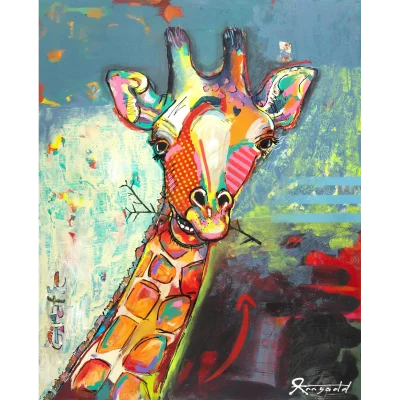Ann Gadd painting of a giraffe