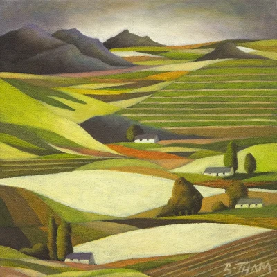John Botham painting of a landscape